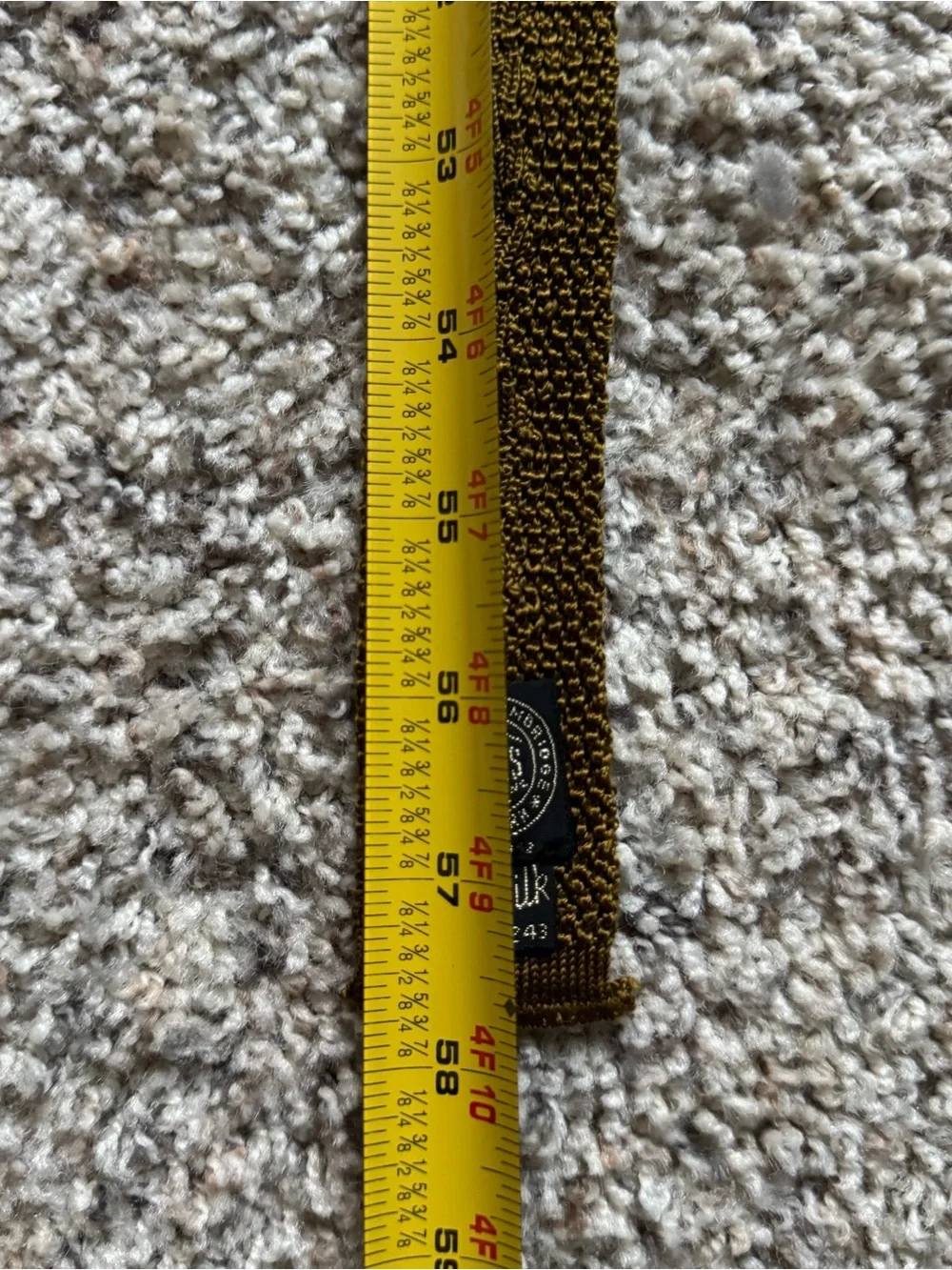 Vintage J Press Square End Knit Tie All Silk Mustard Gold Brown Ivy League